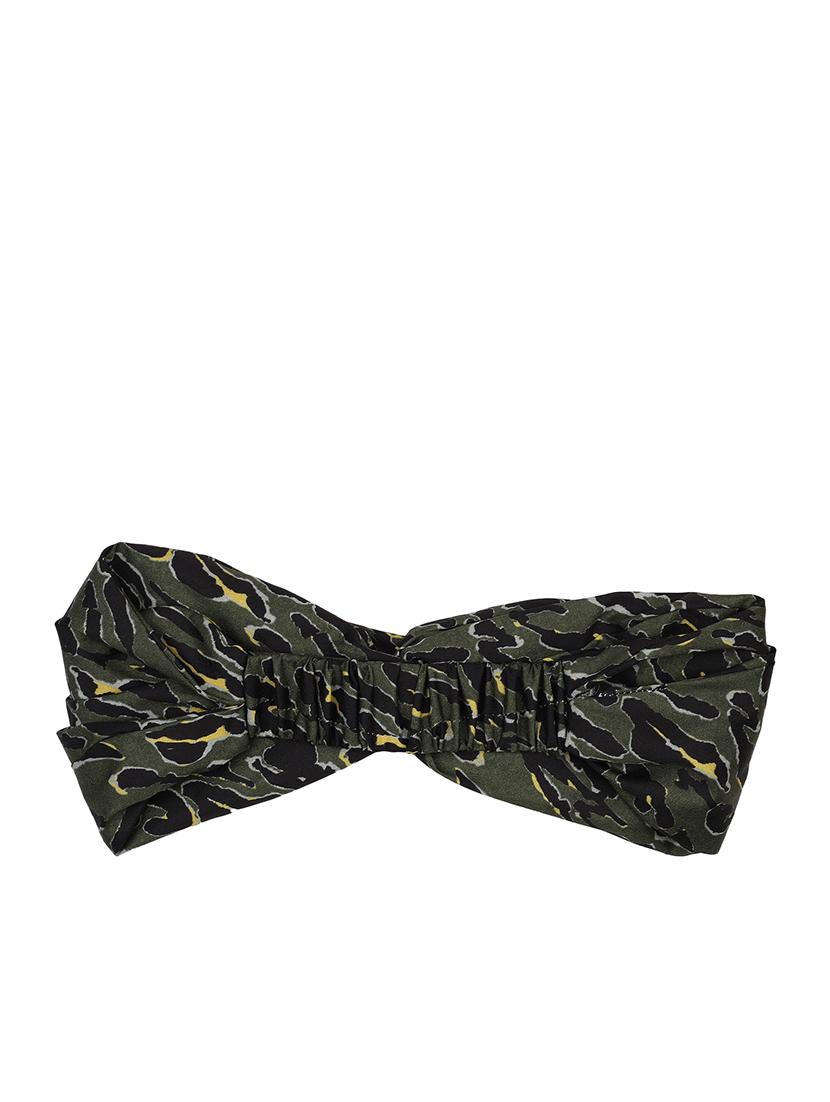 printed viscose green headband and scrunchy combo pack - 17987256 - Standard Image - 3
