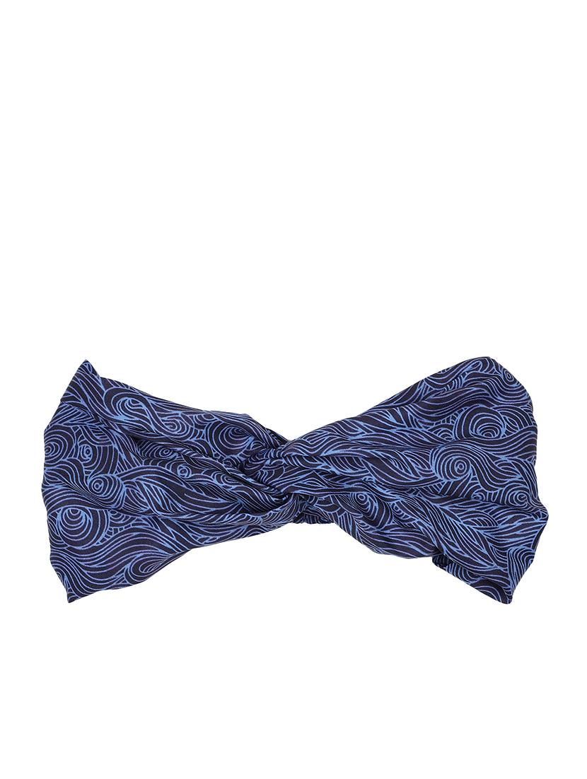 blue printed viscose headband and scrunchy combo pack - 17987259 - Zoom Image - 2