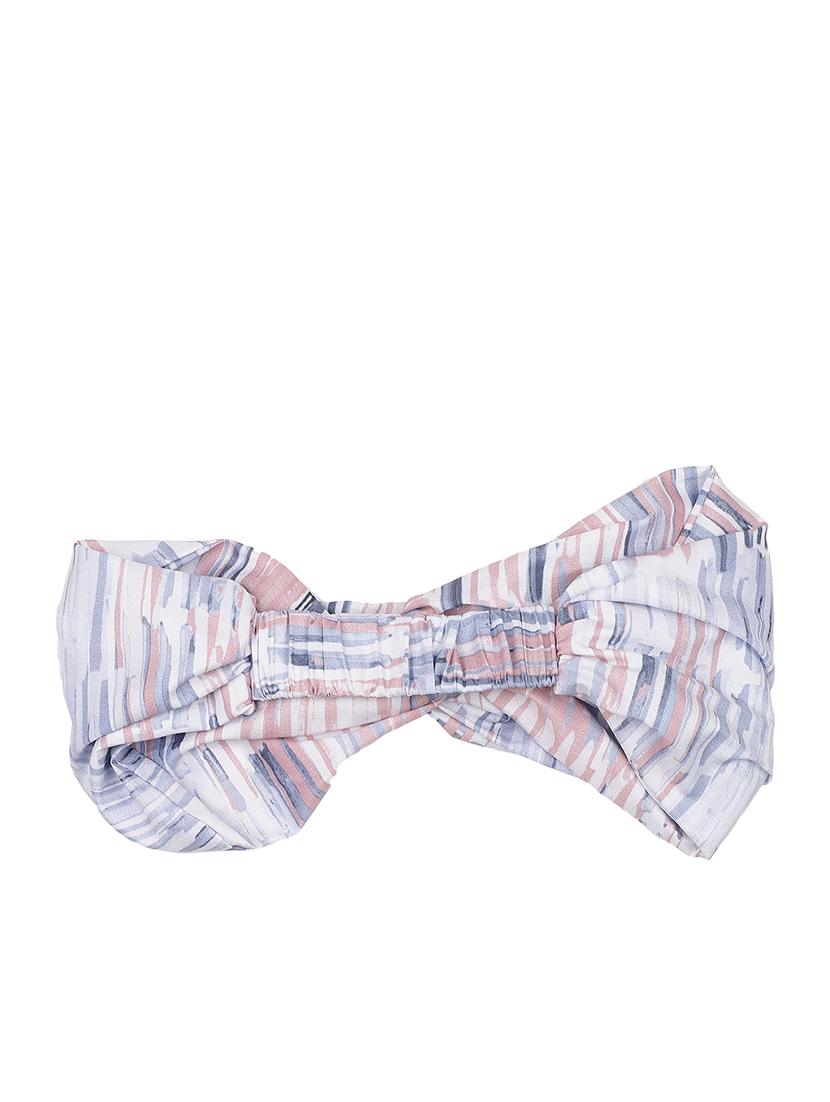 pink color printed viscose headband and scrunchy combo pack - 17987262 - Standard Image - 3