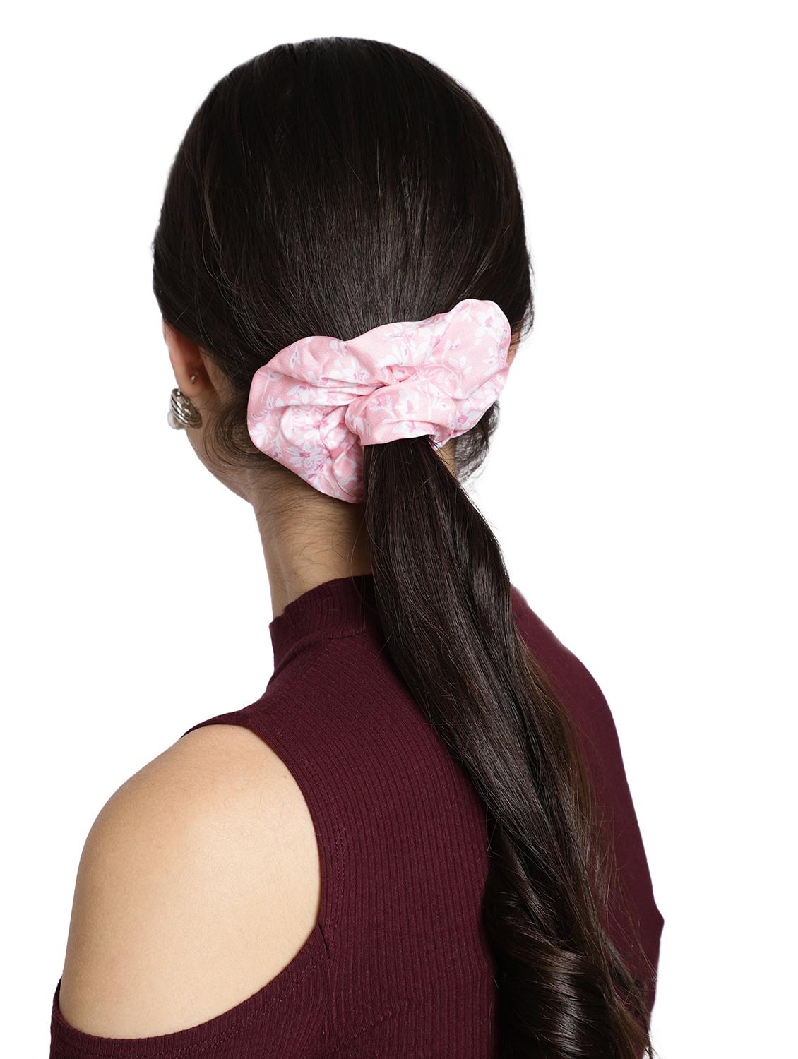 set of 3 multi-color printed viscose scrunchies - 17987299 - Standard Image - 2