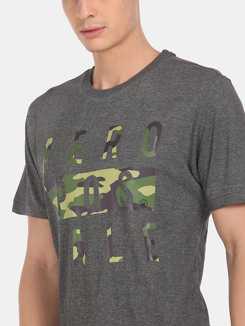 grey front print t-shirt - 18001762 - Zoom Image - 3