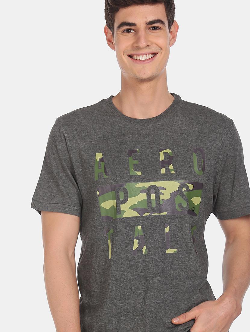 grey front print t-shirt - 18001762 - Zoom Image - 4