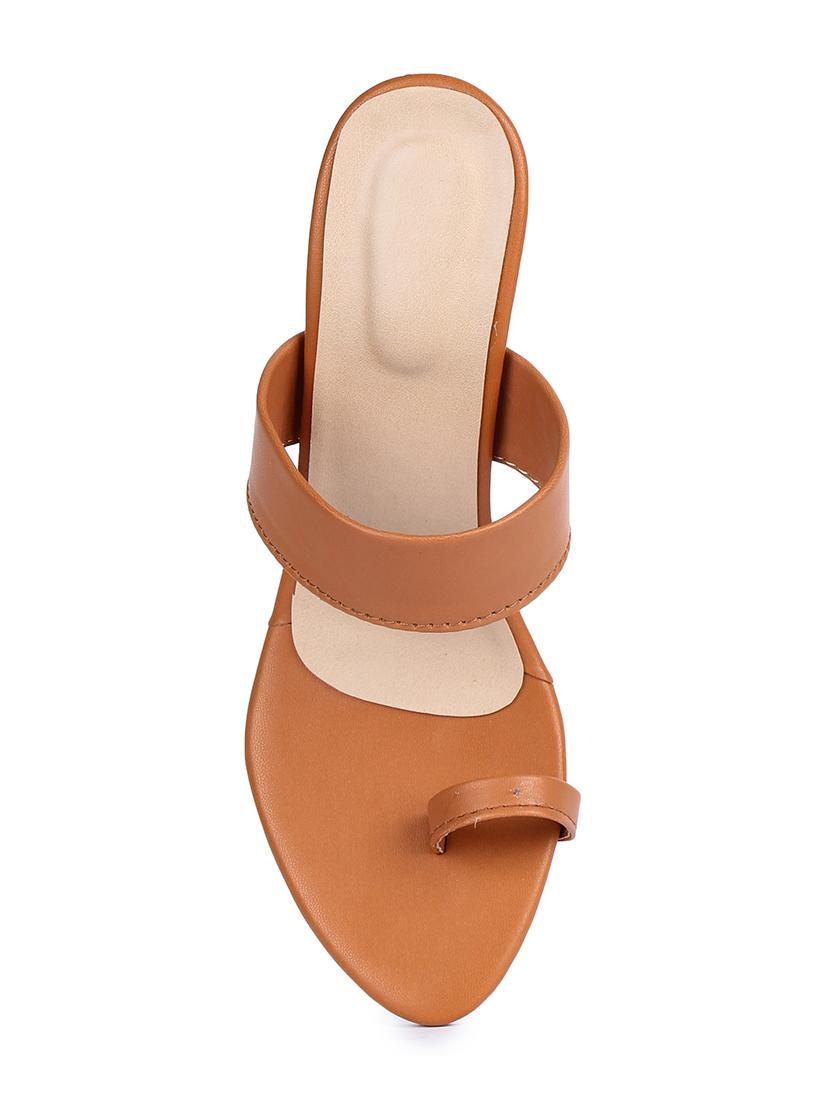 tan one toe sandal - 18005338 - Standard Image - 5