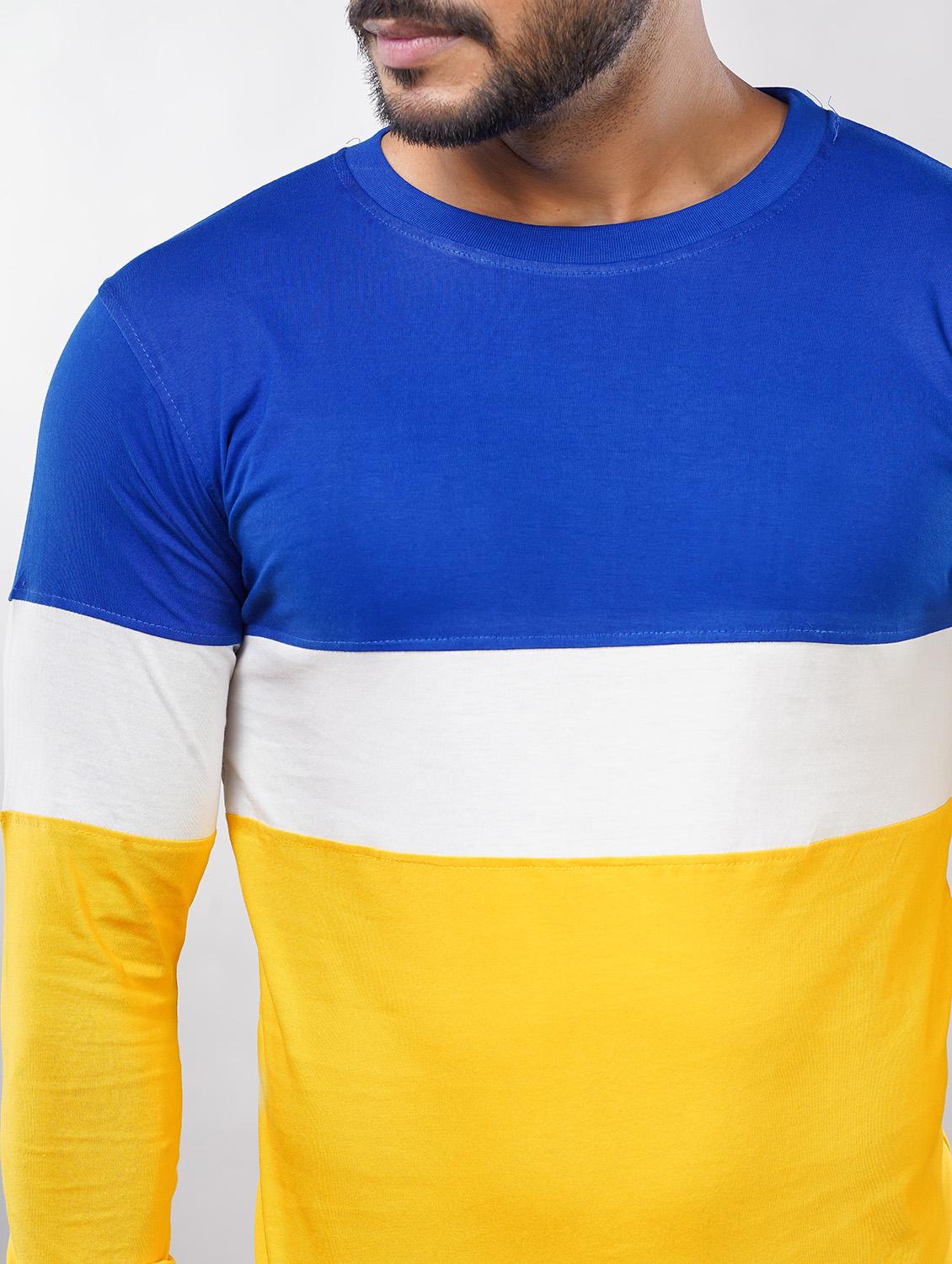 multi colorblock cut & sew t-shirt - 18005367 - Zoom Image - 3