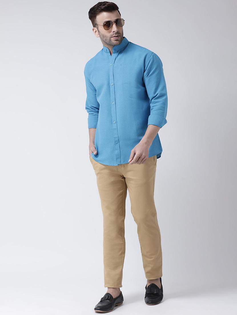 mens solid casual shirt - 18013475 - Standard Image - 4