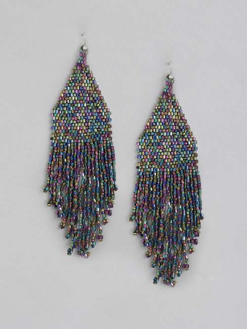 multi colored metal drop earring - 18030197 - Very Small Image - 1