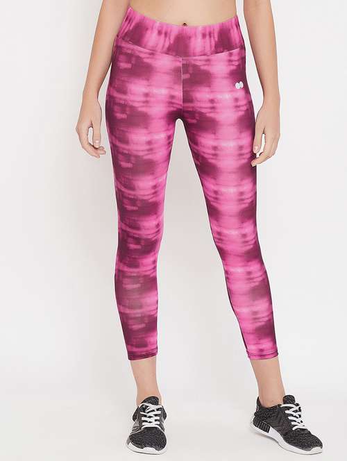 high rise printed  track pant - 18040714 - Very Small Image - 1