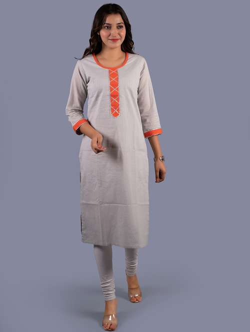 women's straight kurta - 18041162 - Very Small Image - 1