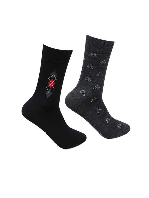 men pack of 2 printed above ankle length socks - 18044691 - Very Small Image - 1