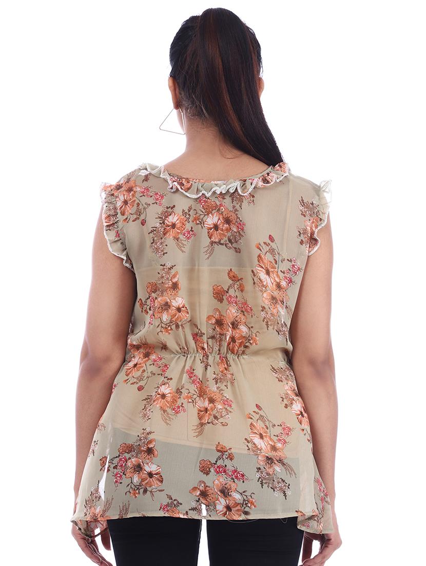 women's asymmetric mock neck top - 18045664 - Zoom Image - 2