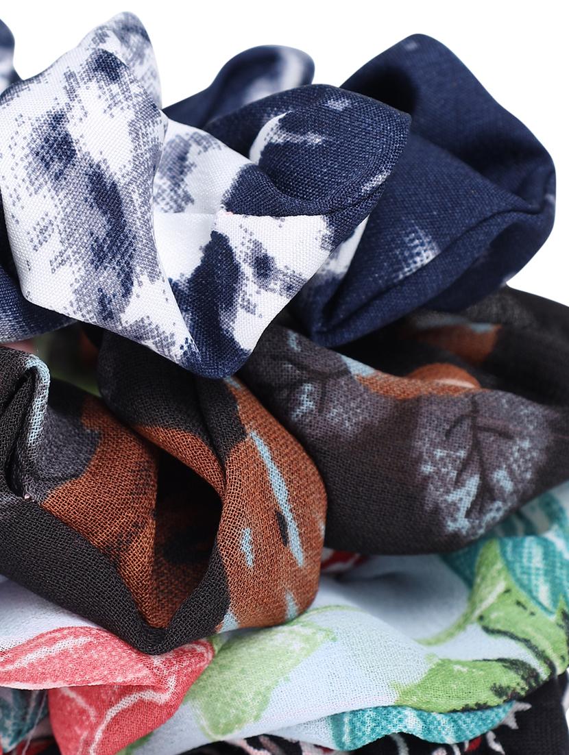 set of 5 multi coloured printed scrunchies - 18143602 - Zoom Image - 2