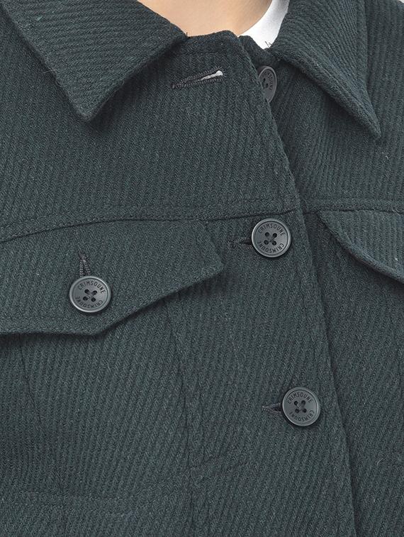 women teal solid shirt collar jacket - 18151947 - Standard Image - 4