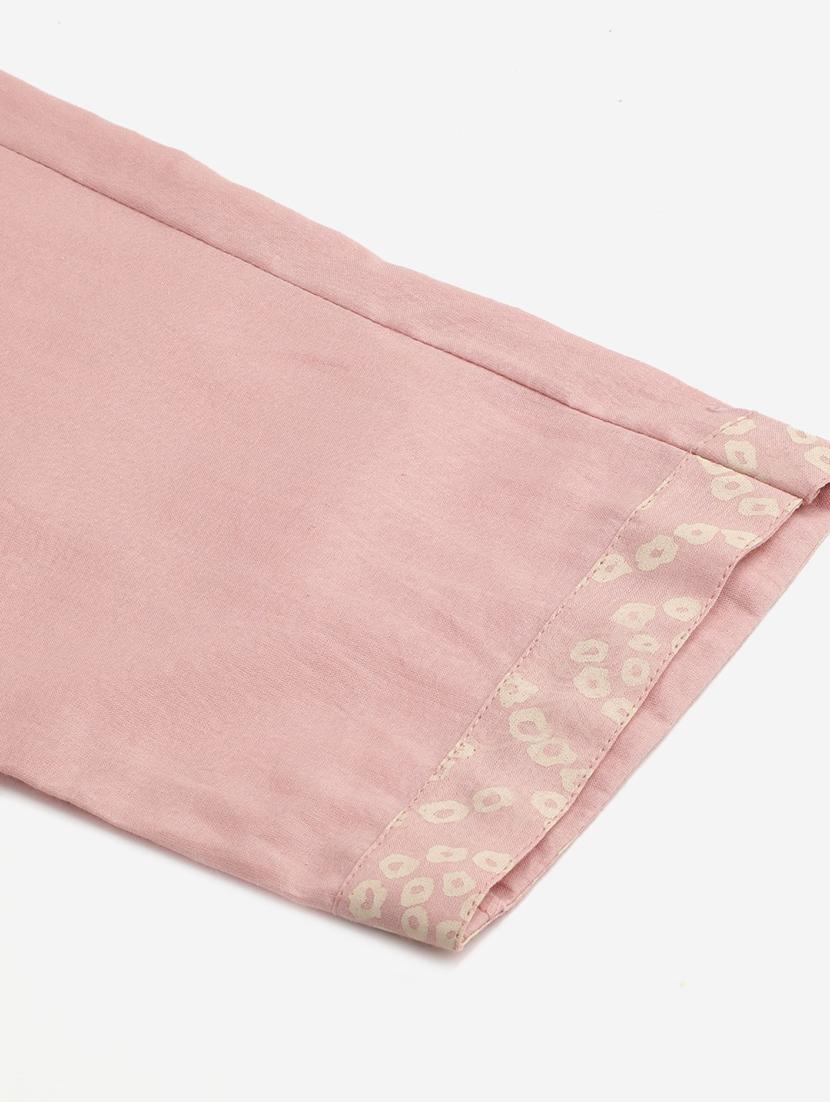 bandhani gota patti work kurta pant set with dupatta - 18160270 - Zoom Image - 5