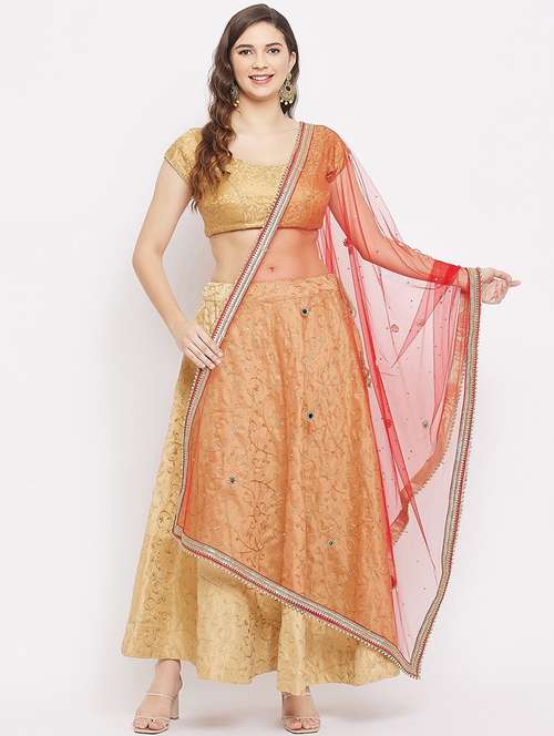 red net dupatta - 18163496 - Very Small Image - 1