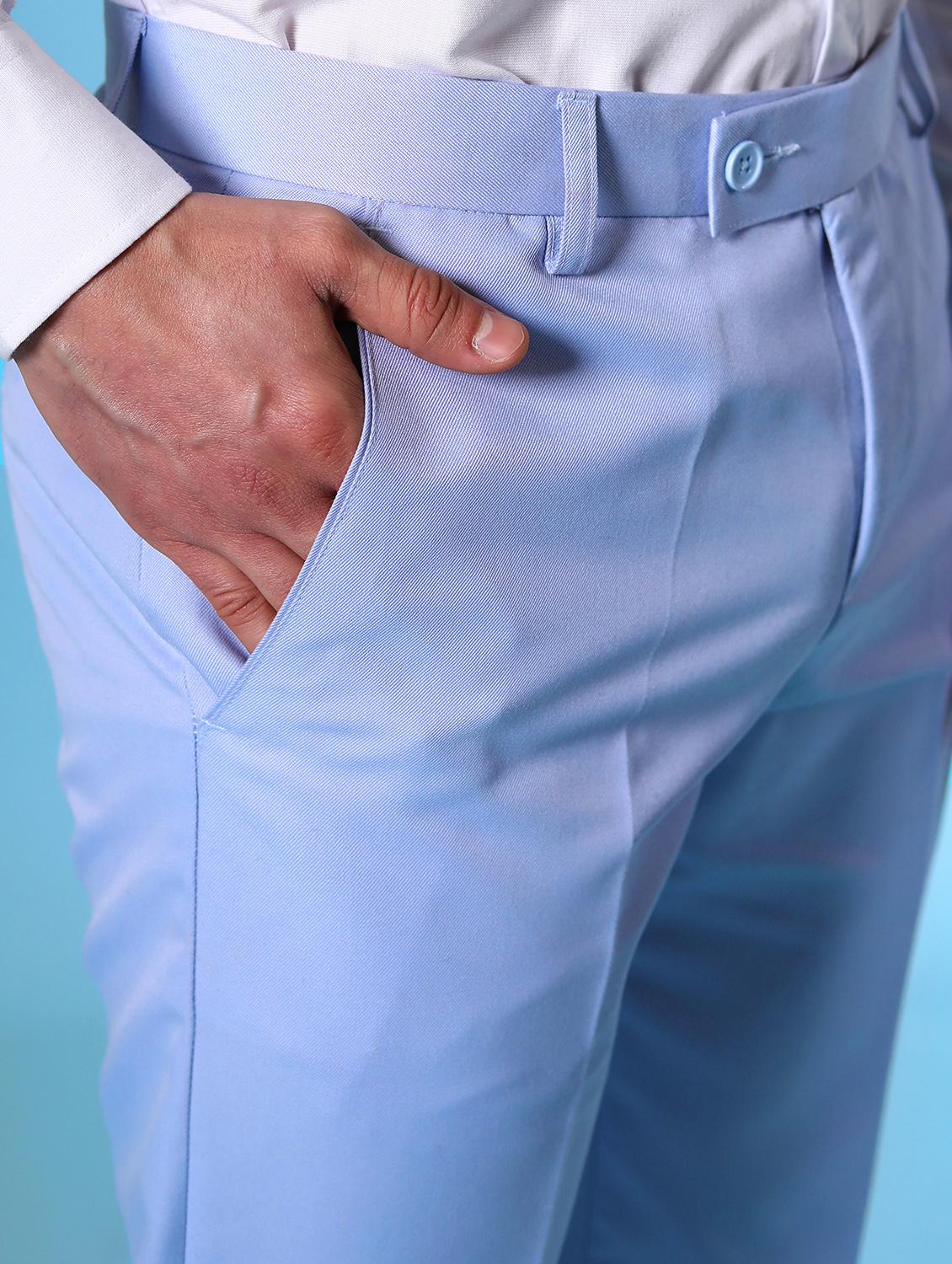 purist blue solid formal trouser - 18182087 - Standard Image - 5