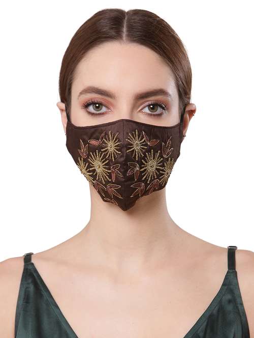 black silk decorative women mask - 18184547 - Very Small Image - 1