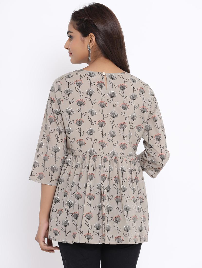 women's peplum round neck top - 18185656 - Zoom Image - 3