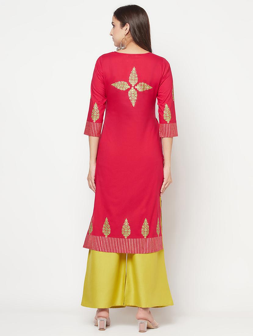 women's straight kurta - 18192096 - Standard Image - 2