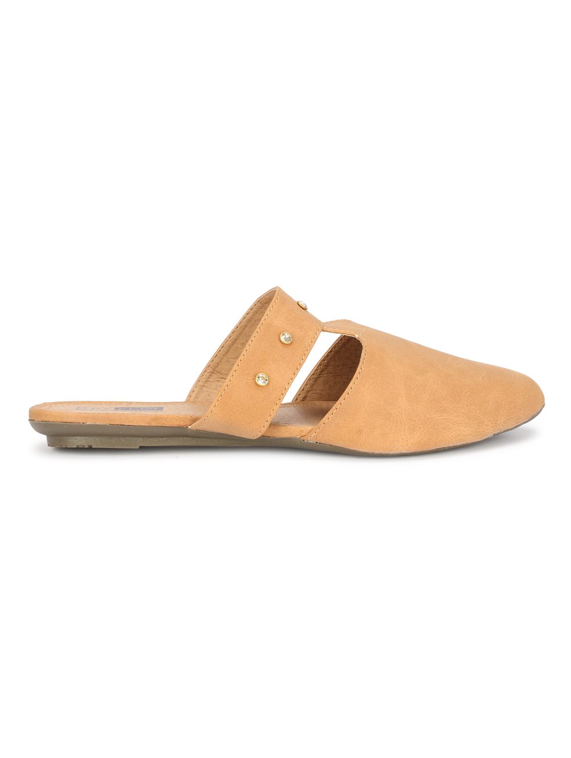 tan faux leather mules sandals - 18193125 - Standard Image - 2