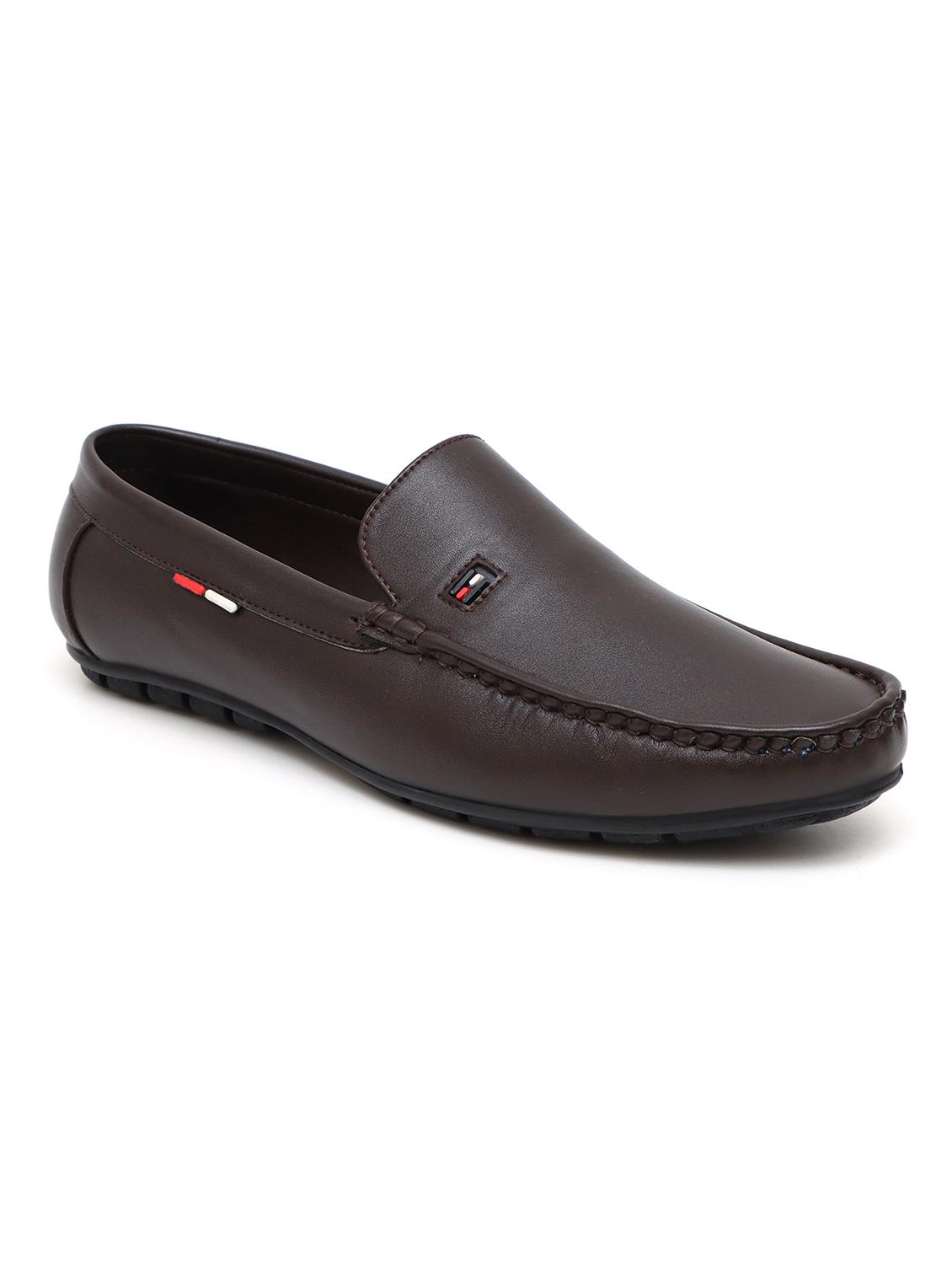 brown synthetic slip on loafers - 18211179 - Zoom Image - 3