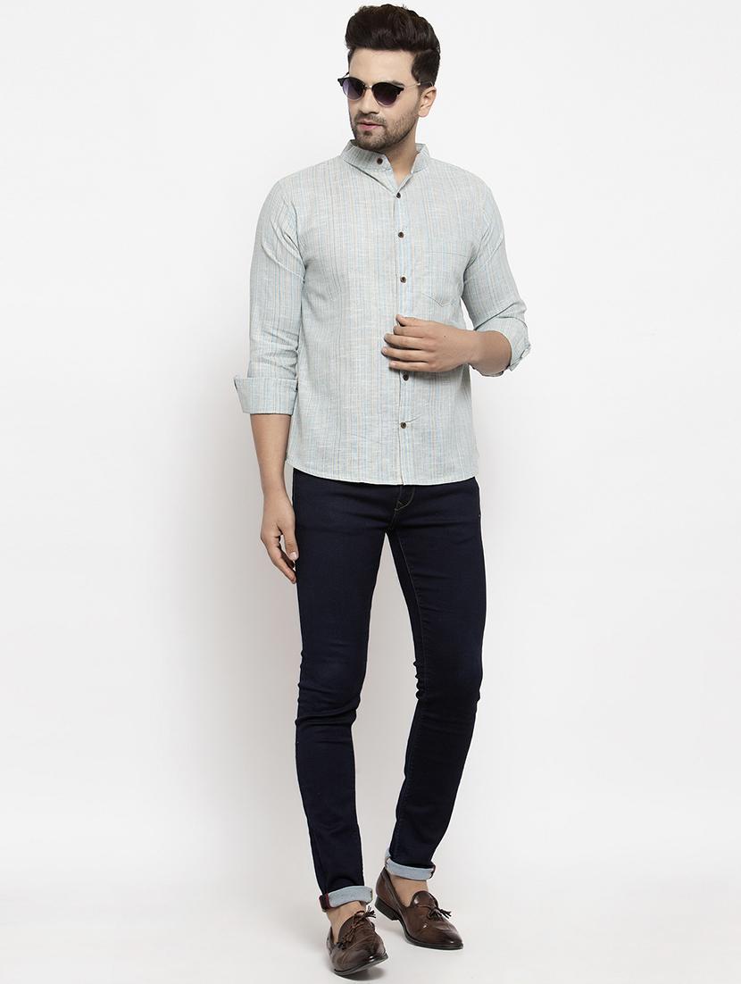 mens stripes casual shirt - 18213098 - Standard Image - 3