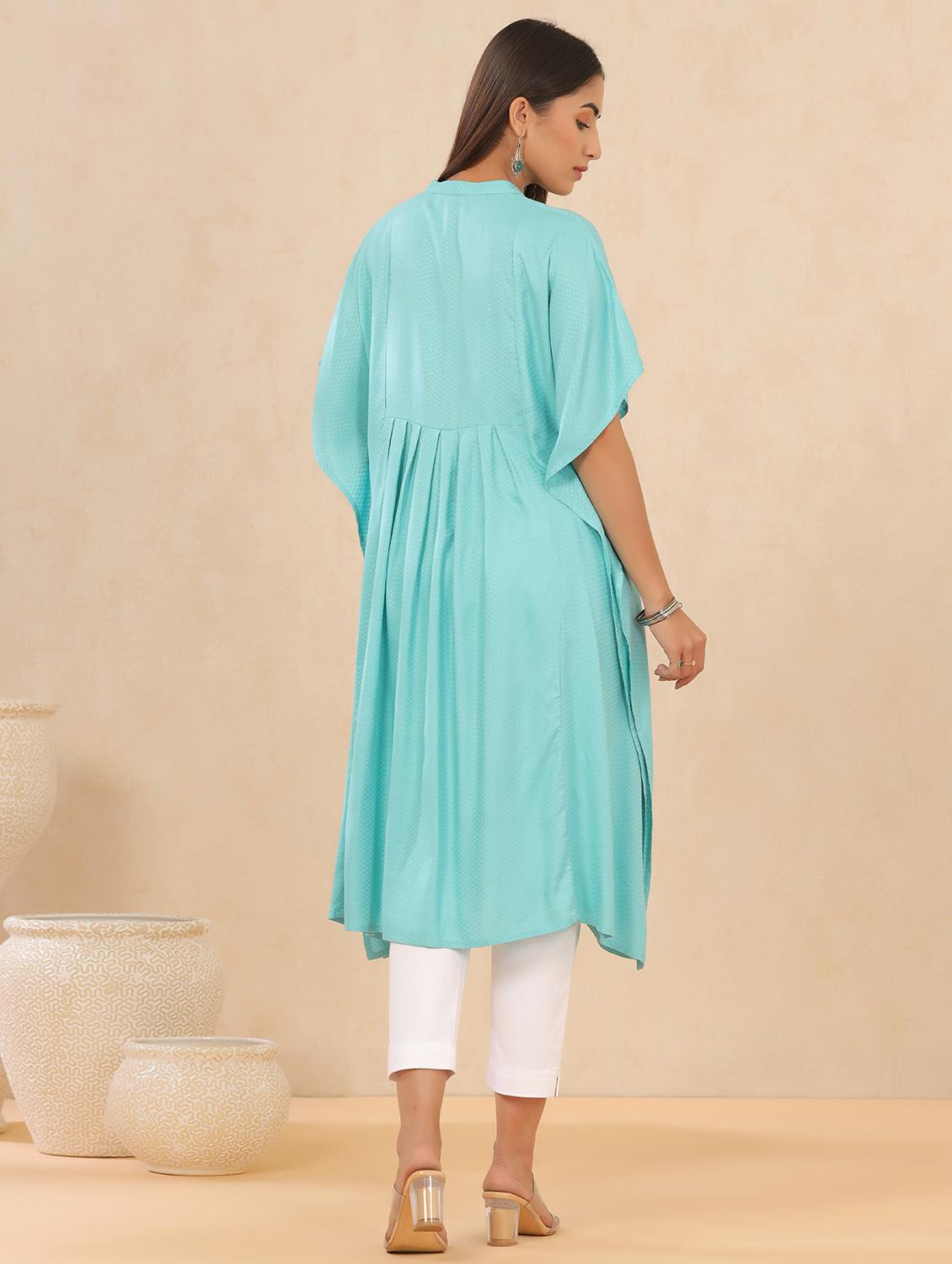 light blue rayon tunics kaftan - 18215757 - Standard Image - 2