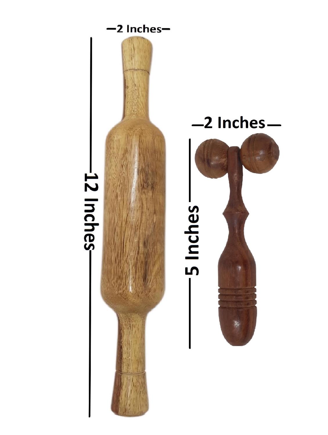 buzykart® hand made wooden belan rolling pin kitchen utensils - 18219314 - Standard Image - 2