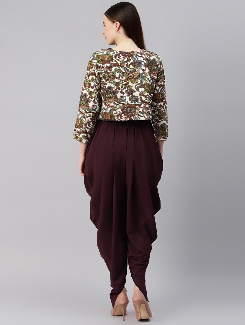 round neck solid full leg jumpsuit with jacket - 18232547 - Zoom Image - 2