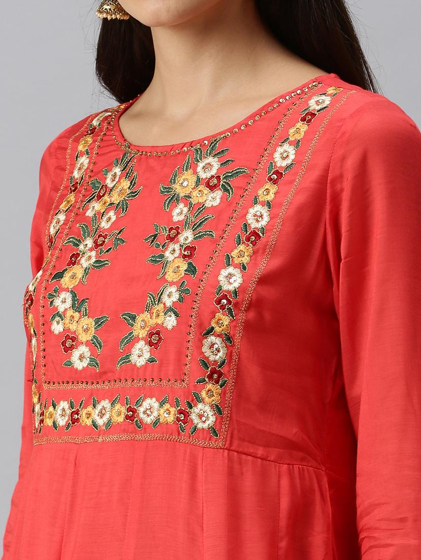 women's flared kurta - 18249299 - Standard Image - 3