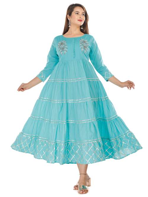 embellished detail flared dress - 18270510 - Very Small Image - 1