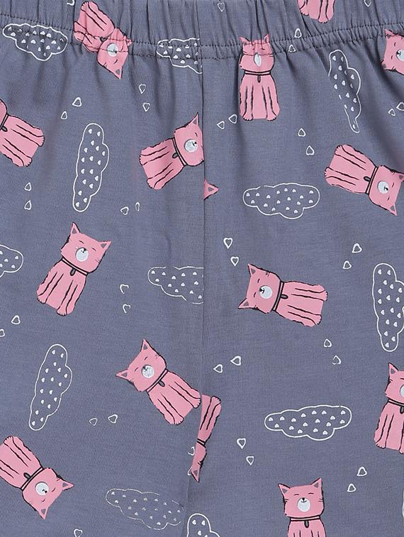 pink printed shorts set nightwear - 18271915 - Zoom Image - 3
