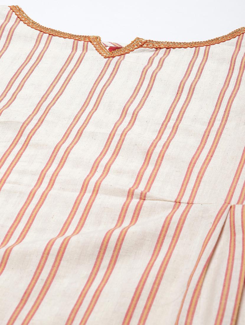 offwhite cotton kurta pant set - 18278735 - Zoom Image - 5