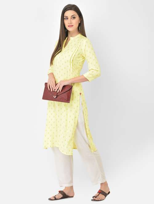 women's straight kurta - 18284536 - Very Small Image - 1