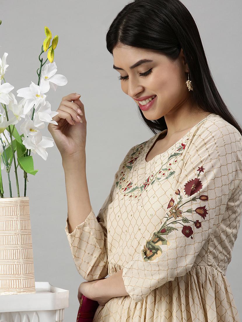 women's flared kurta - 18285007 - Standard Image - 5