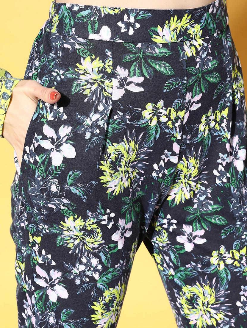 navy blue printed 3 pc nightwear pajama set - 18317732 - Zoom Image - 5