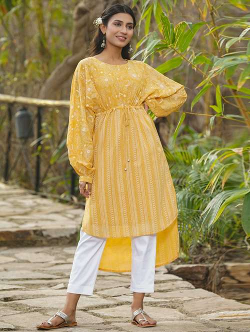 women's high-low kurta - 18321394 - Very Small Image - 1