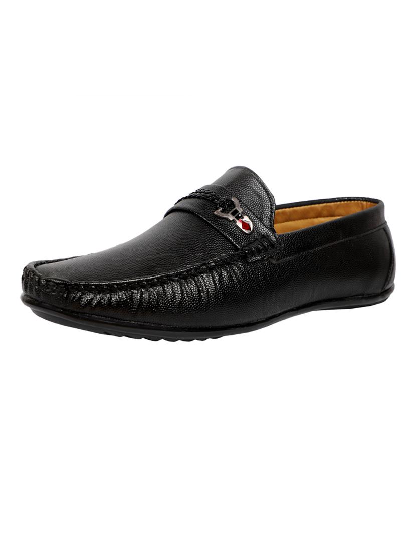 black synthetic slip on loafers - 18322520 - Zoom Image - 2