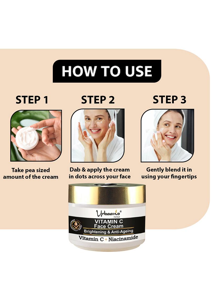 urbaano herbal vitamin c & niacinamide face cream - skin rejuvenating - 18325737 - Zoom Image - 3