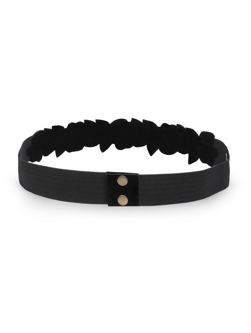 embellished wide belt with elastic & push button closure - 18329211 - Standard Image - 3
