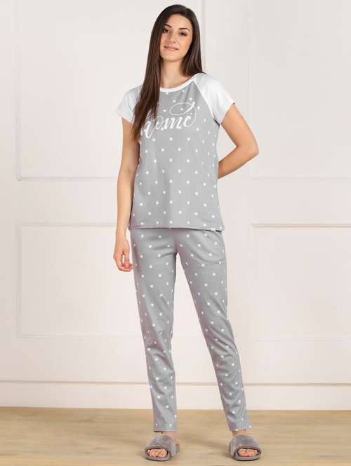 printed nightwear pyjama set - 18329346 - Very Small Image - 1