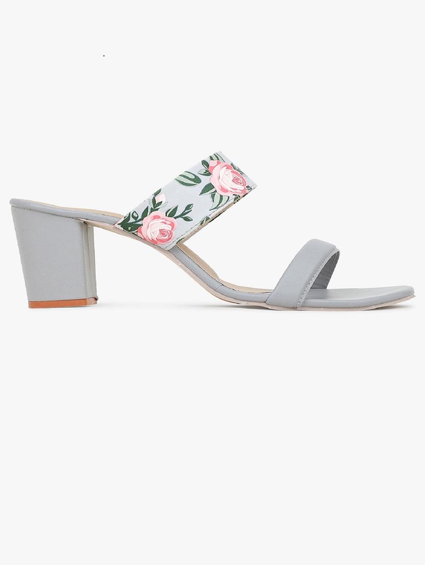 grey synthetic slip on sandals - 18338559 - Zoom Image - 2