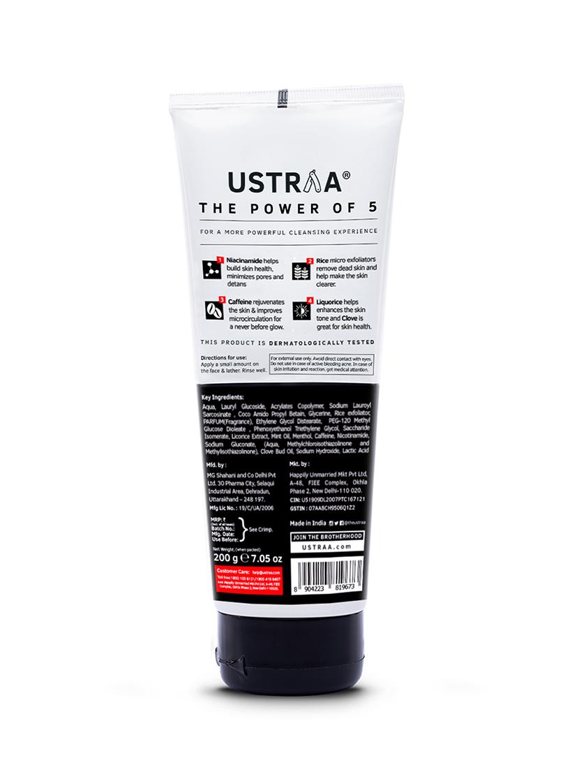 ustraa power face wash energize and de-tan - 200g & de-tan cream - 50g - 18346224 - Standard Image - 5