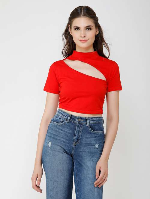 cut out detail crop top  - 18347578 - Very Small Image - 1