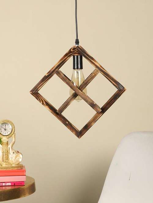 feather brown wood hanging lights - bulb not included - 18359716 - Very Small Image - 1