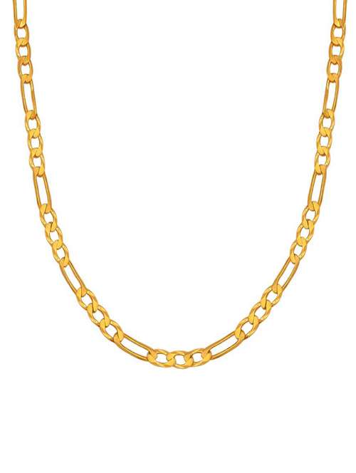 gold plated chain necklace - 18367079 - Very Small Image - 1
