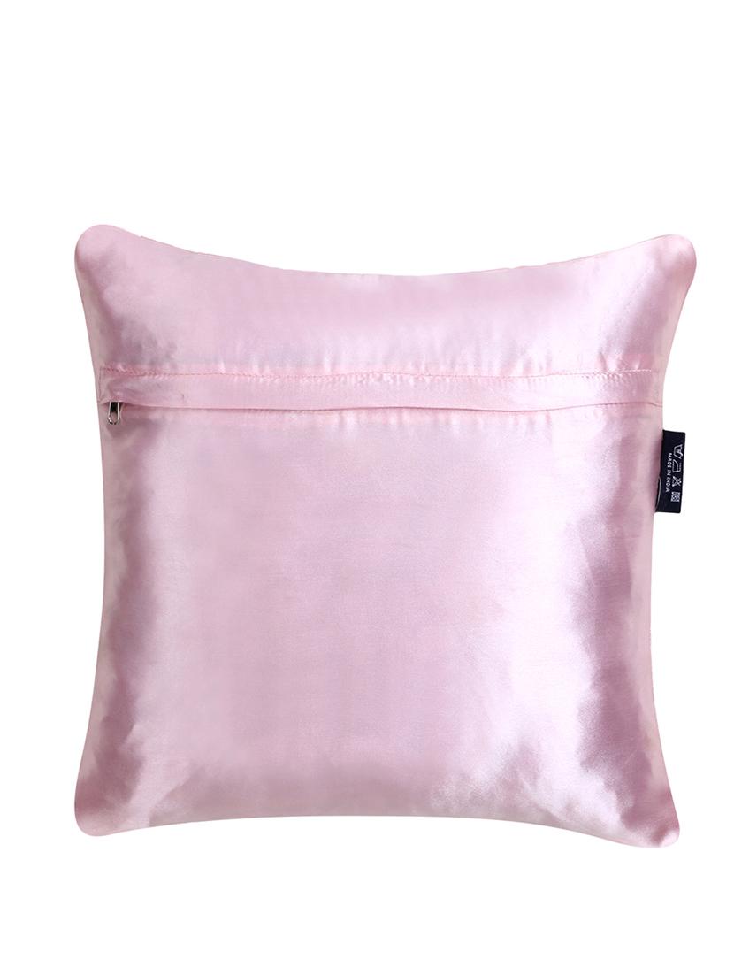 mezposh dazzle baby pink geometric embellished satin cushion covers (14"x14") set of 2 - 18369378 - Standard Image - 3