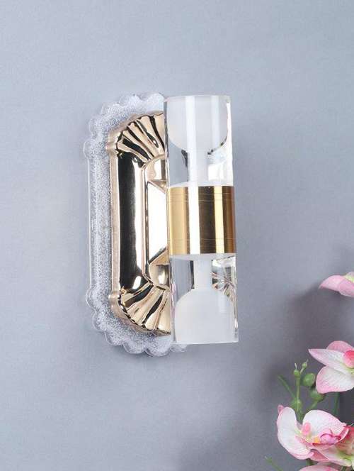 eliante gold iron & acrylic base white acrylic shade wall light - ip-1w - inbuilt led - 18369415 - Very Small Image - 1