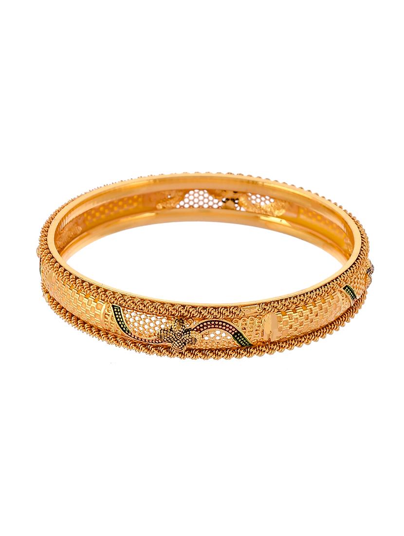 gold plated brass bangles - 18380606 - Standard Image - 3
