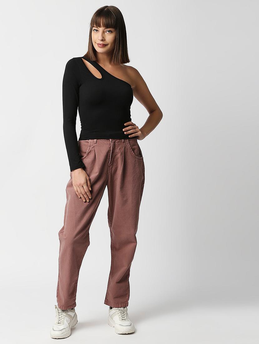 women's crop single shoulder top - 18384067 - Zoom Image - 4