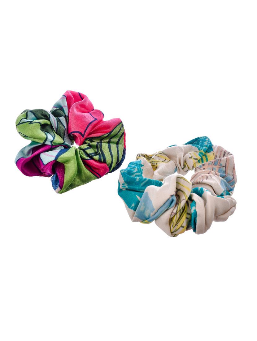 set of 6 multi colored printed ponytail holders - 18384148 - Standard Image - 2